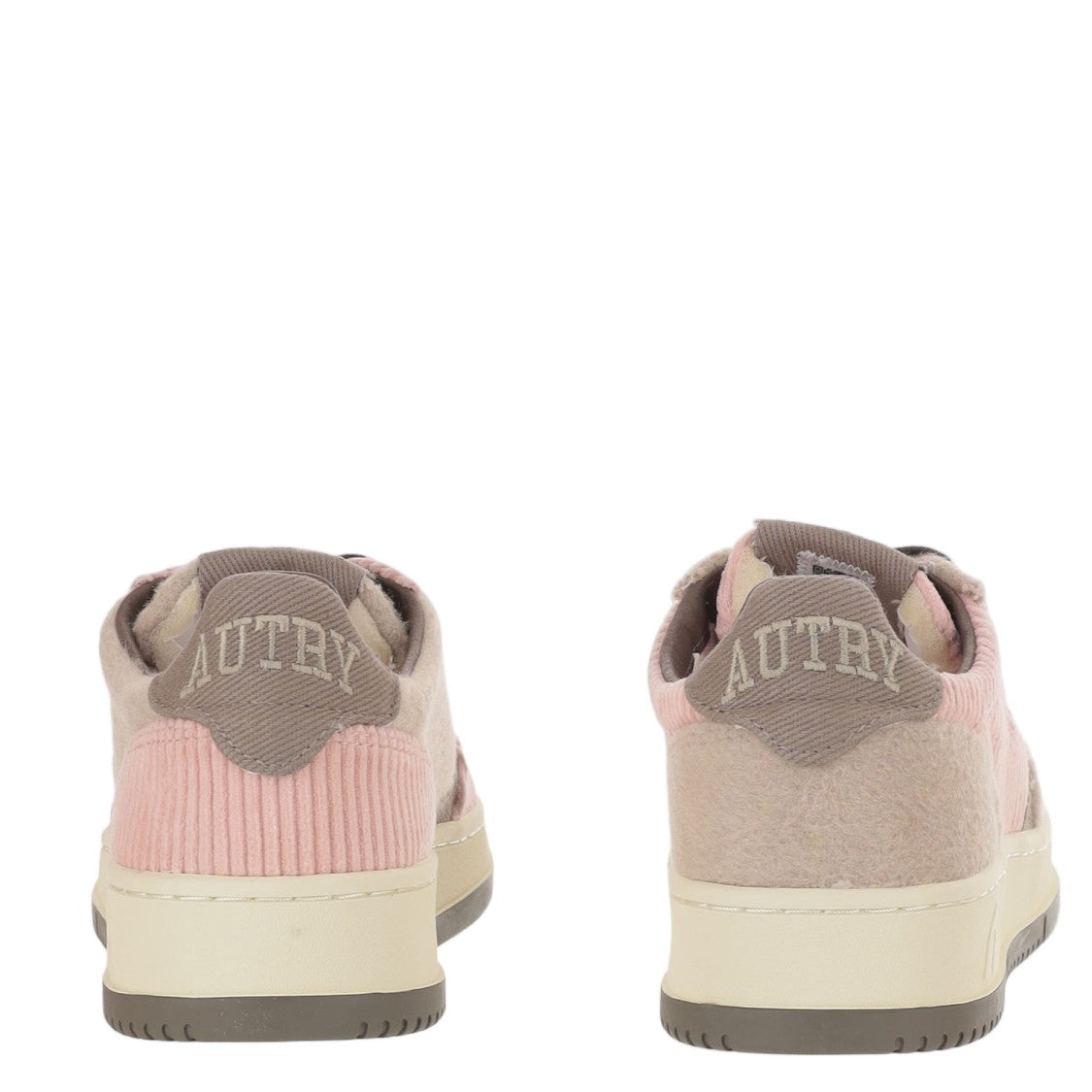 Autry Medalist Low Sneakers With Corduroy And Velvet Panels