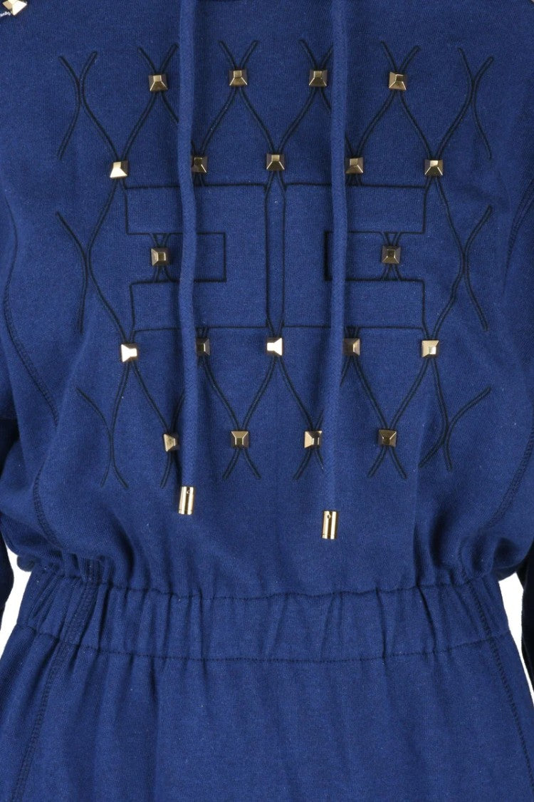 Elisabetta Franchi Sweatshirt Dress - Blue