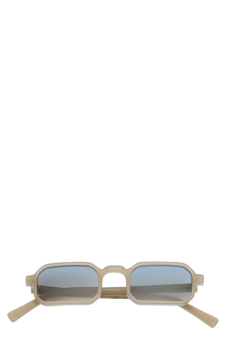 District People Carnaby Grey Rectangular Blue Yellow Gradient Lens Sunglasses