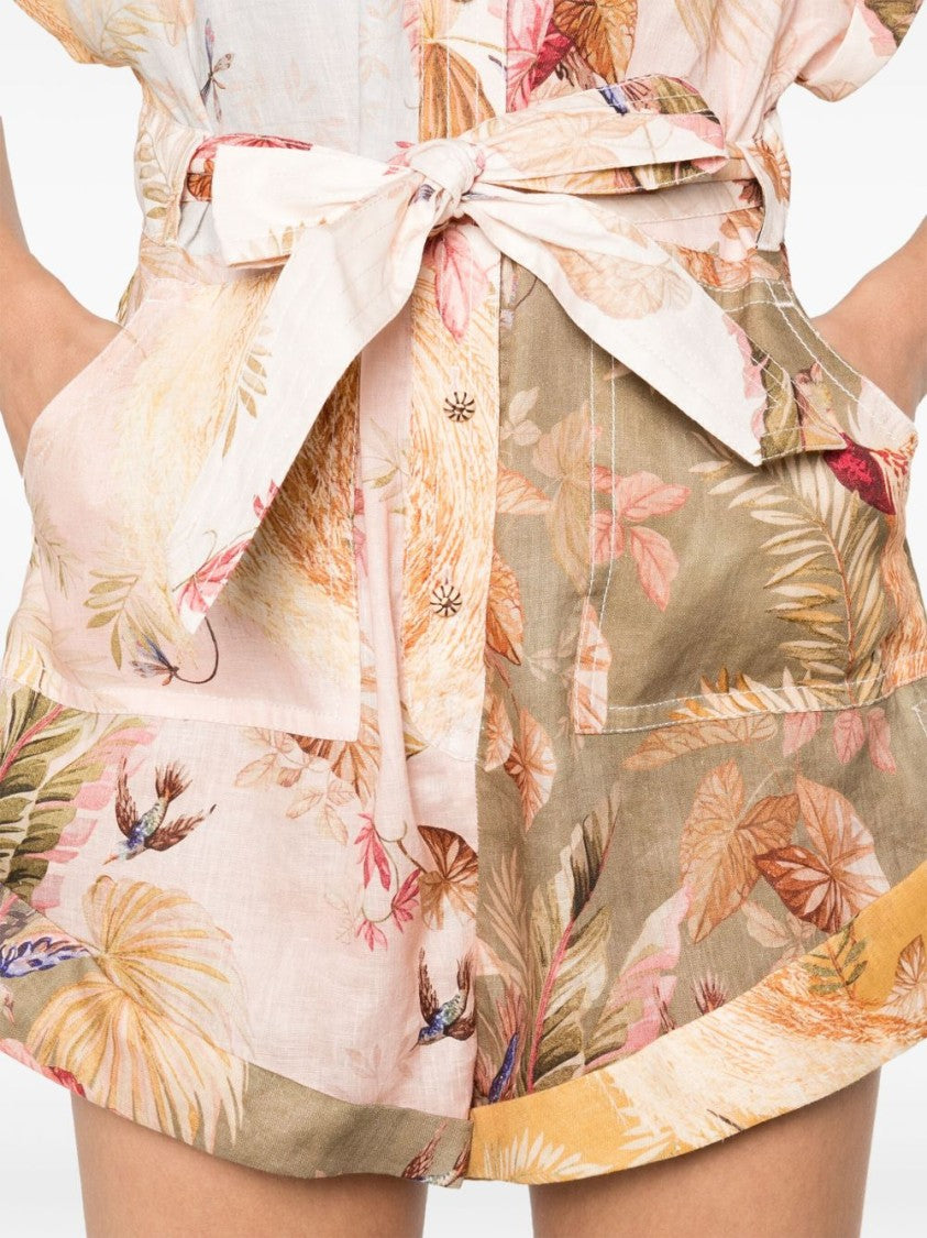 Zimmermann Ascension Cuffed Playsuit