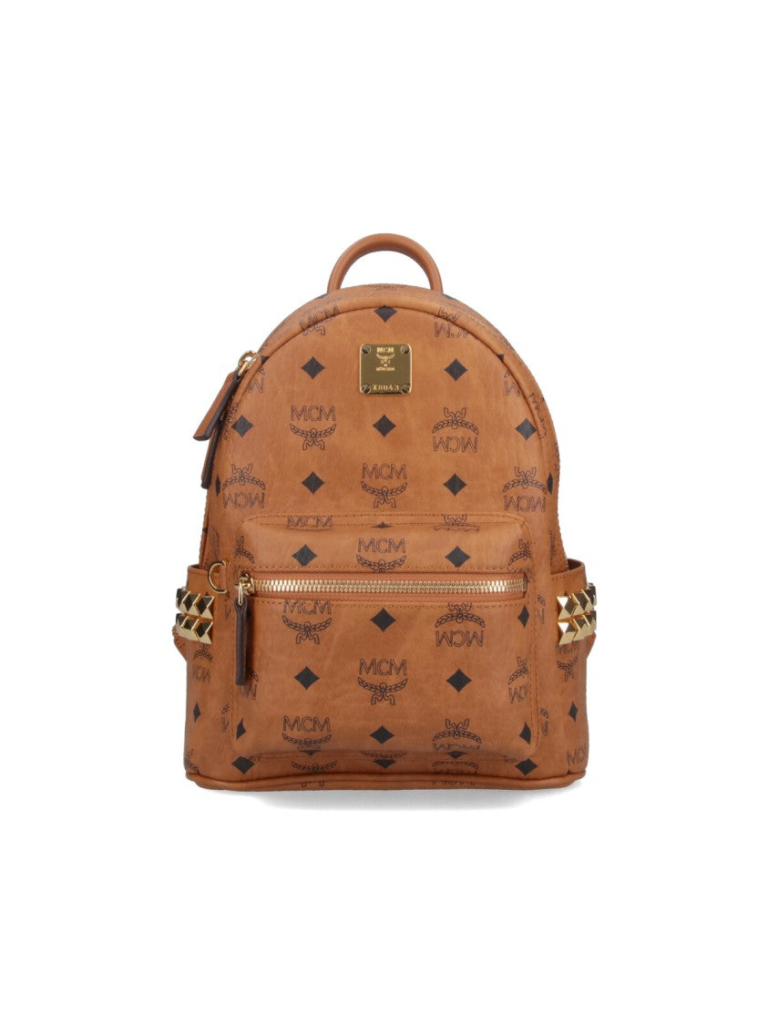 Mcm Brown Stark Mini Visetos Backpack
