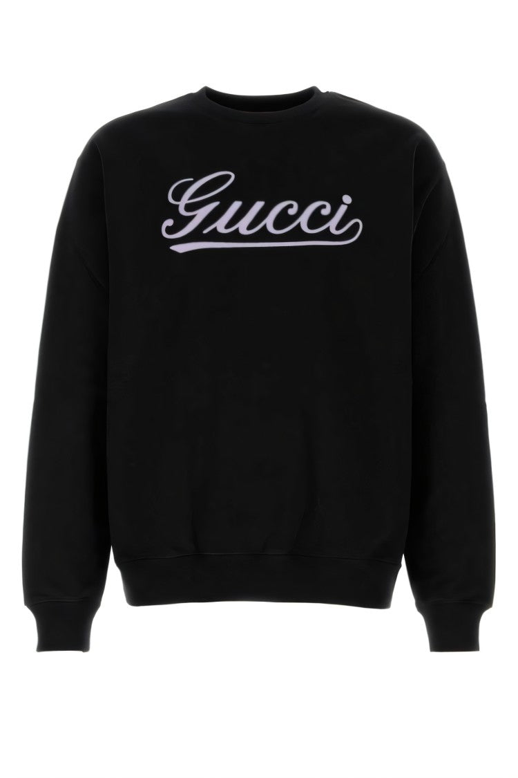 Gucci Black Long-Sleeve T-Shirt With Iconic Logo