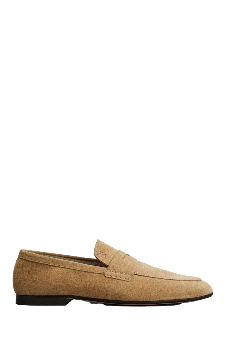Tod's Brown Unstructured Suede Penny Loafers