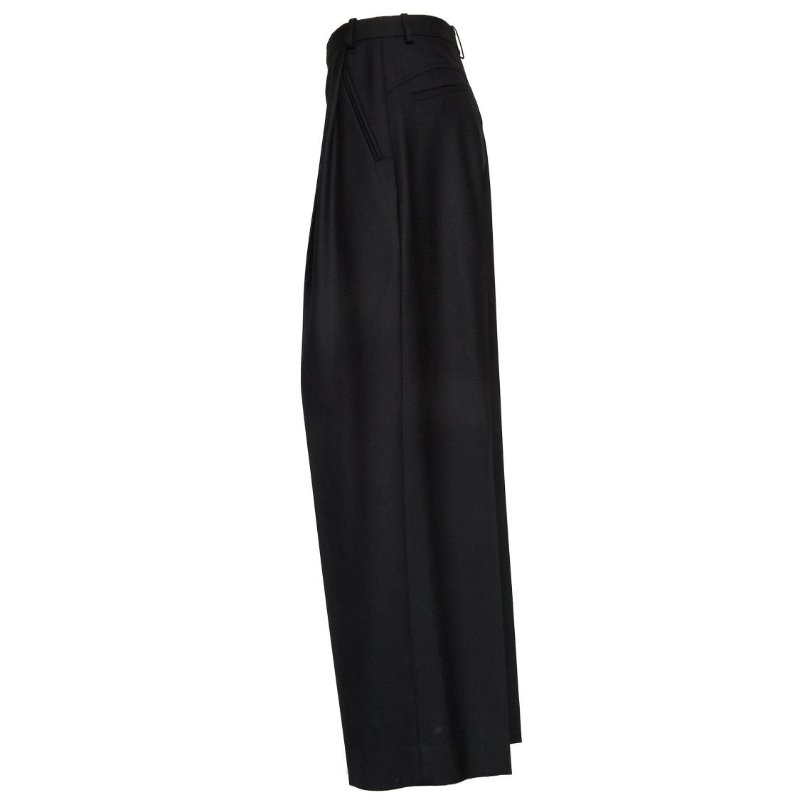 Victoria Beckham Charlee High Waisted Pleated Straight Leg Pants