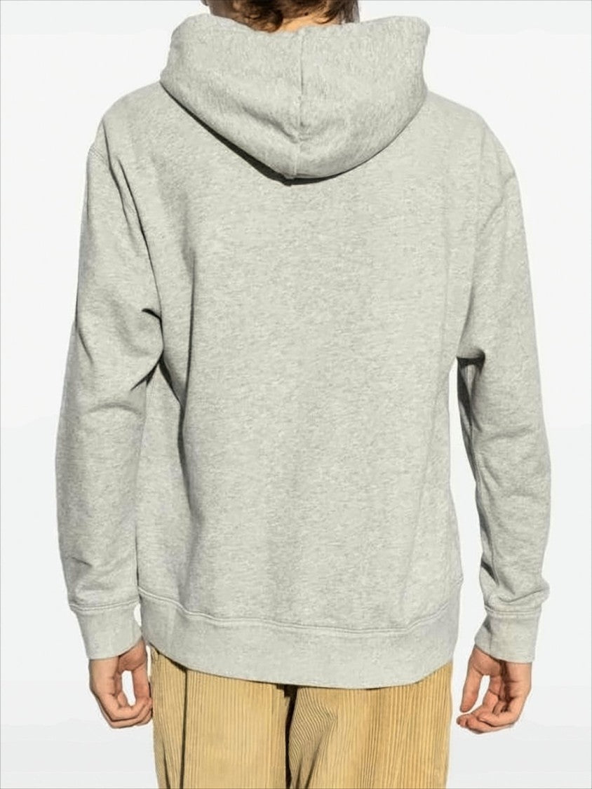 Isabel Marant Heather Grey Relaxed-Fit Hoodie With Drawstring Hood