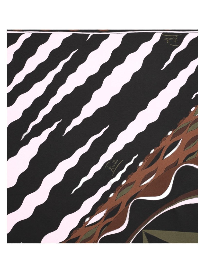 Pucci Dynamic Abstract Pattern Silk Scarf