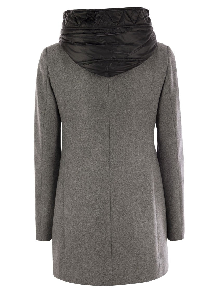 Fay Toggle Coat In Wool Cloth