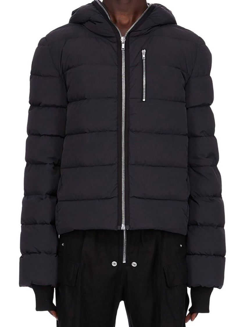 Rick Owens Black Gimp Quilted Down Jacket