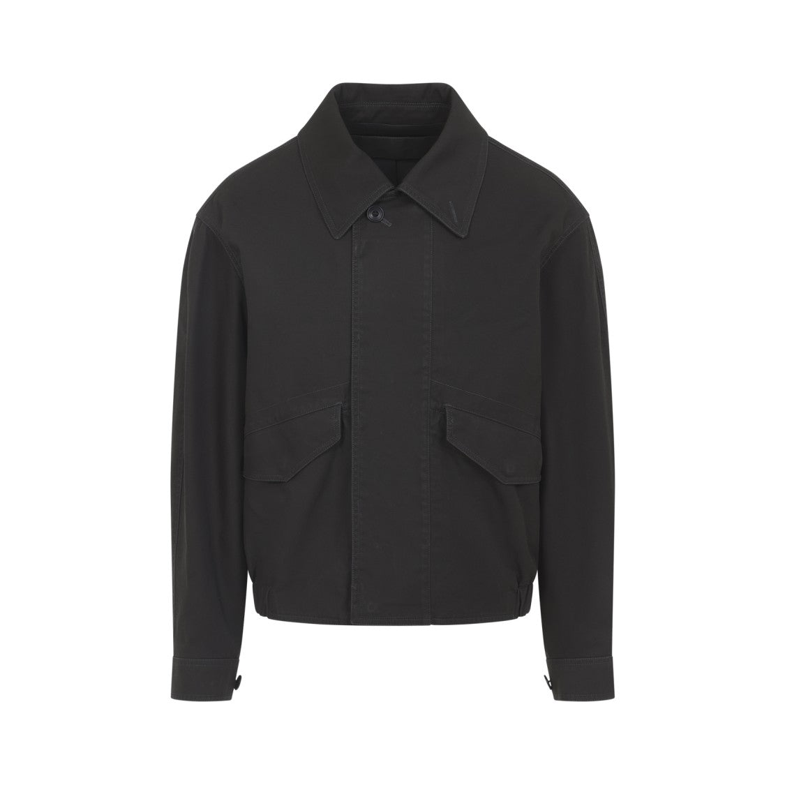 Lemaire Espresso Brown Cotton Boxy Blouson Jacket