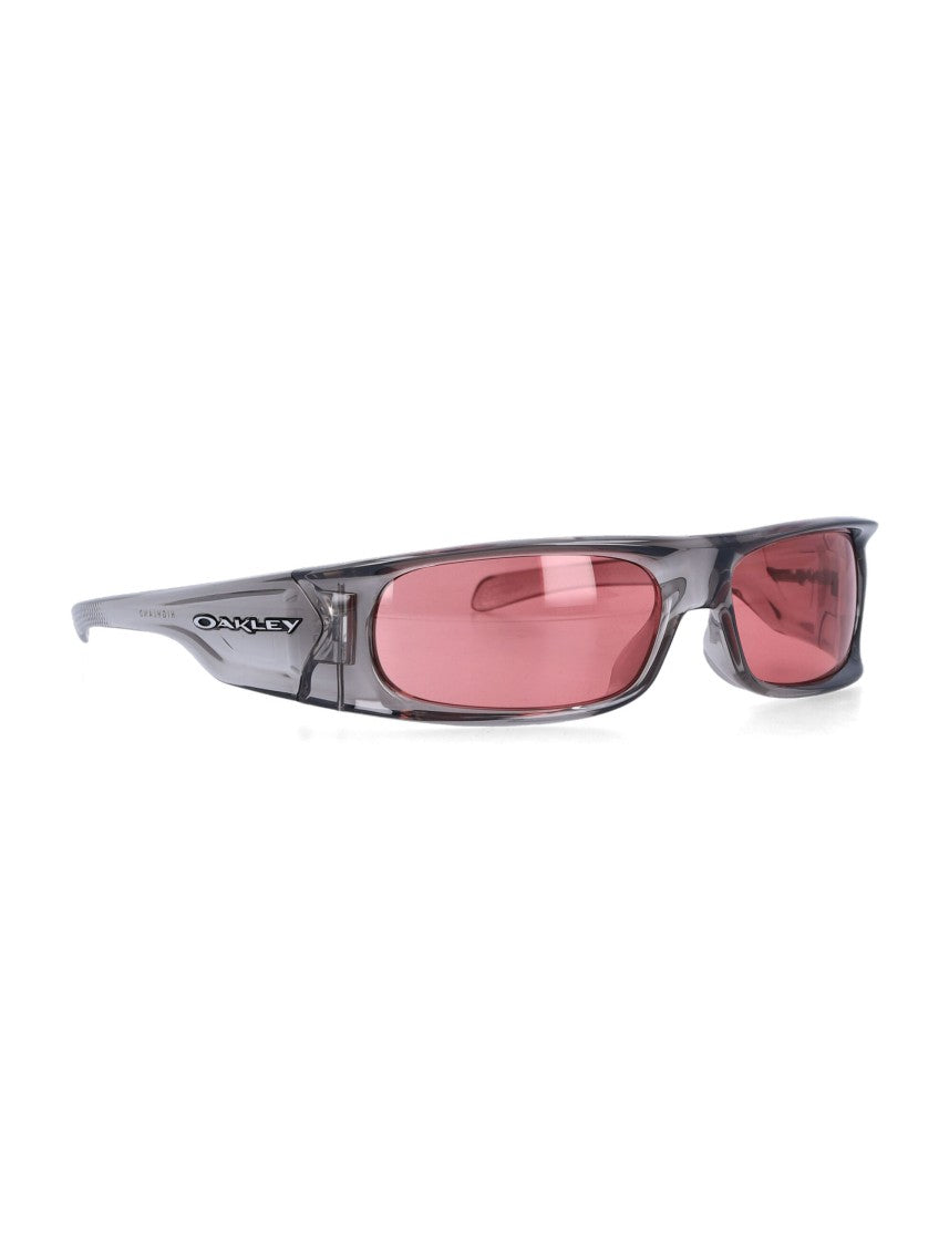 Oakley Rectangular Frame Sunglasses With O-Matter Construction And Wraparound Lenses