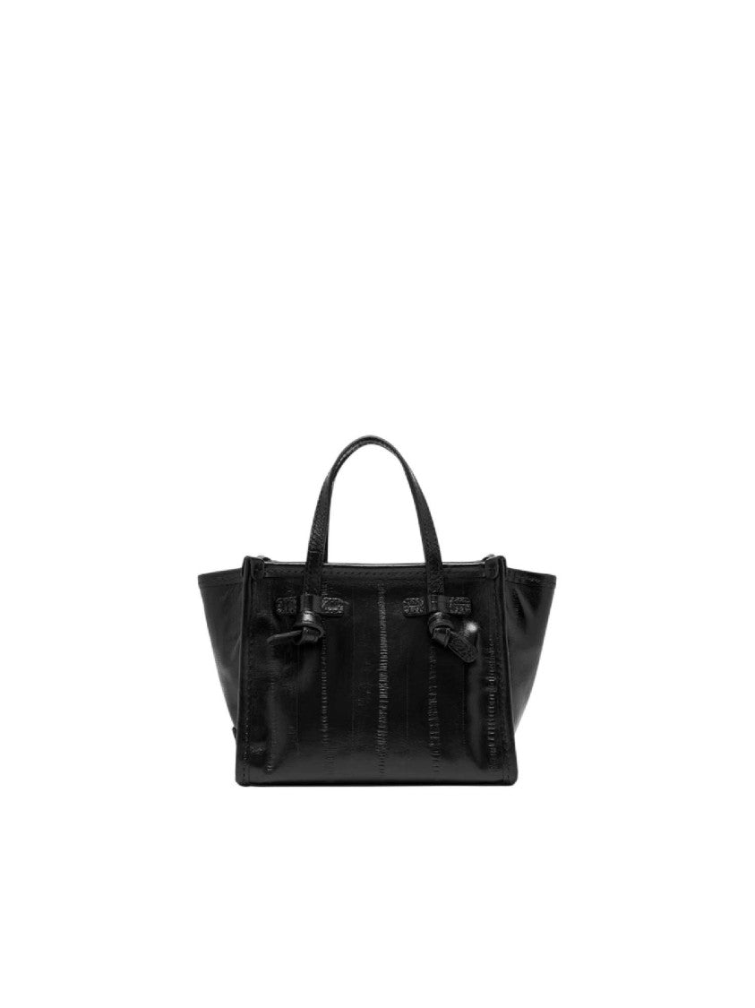 Gianni Chiarini Black Knot Detailed Smooth Leather Tote Bag