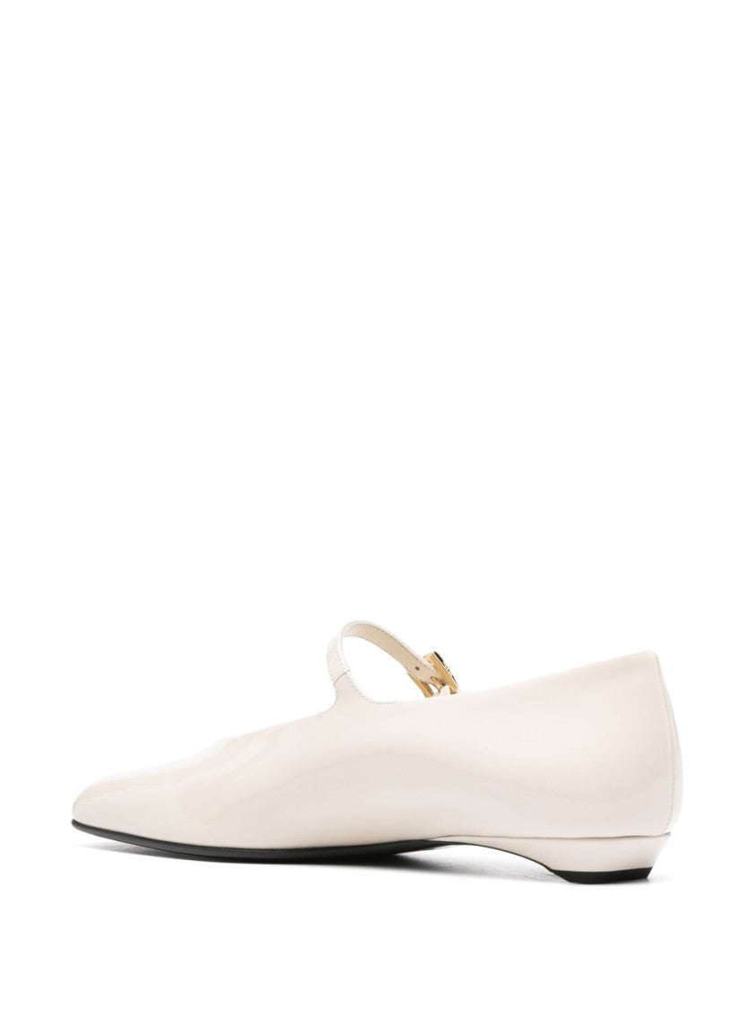 Prada Pointed Toe Flat Shoes With Delicate Instep Strap
