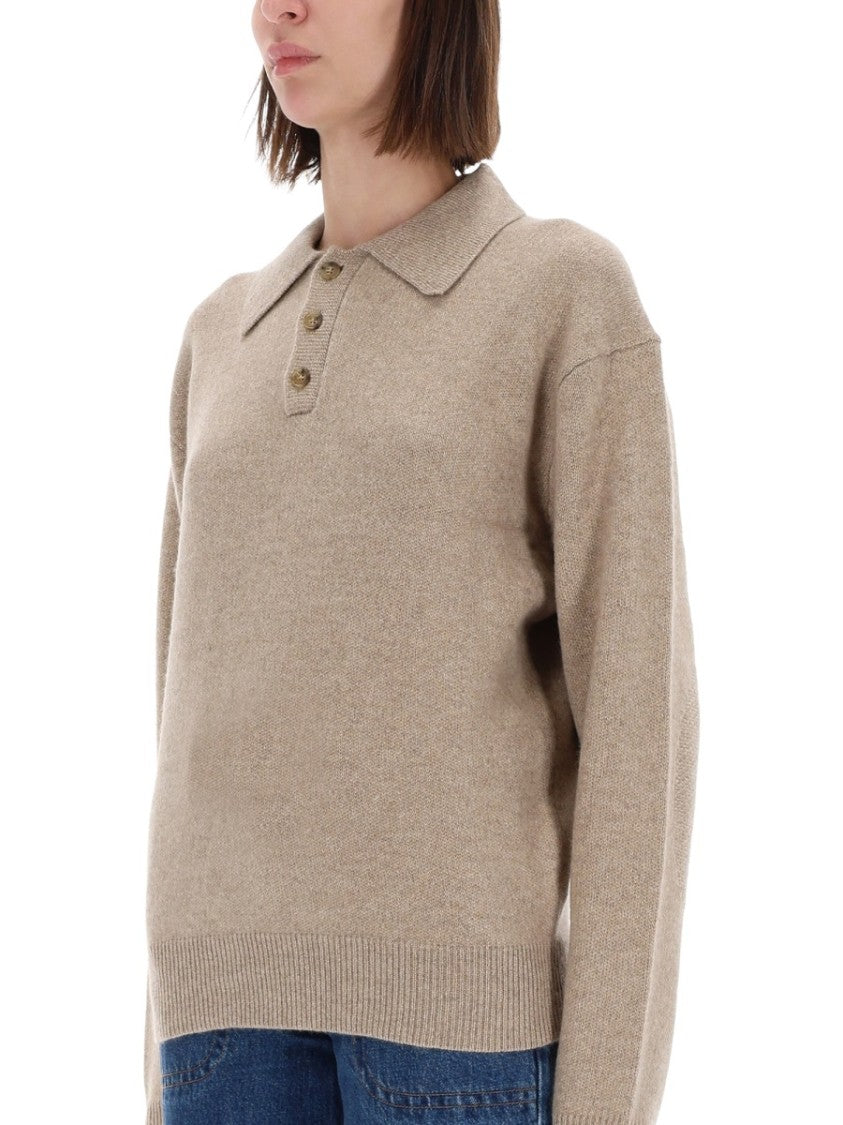 Guest In Residence Allday Long-Sleeved Cashmere Polo Shirt
