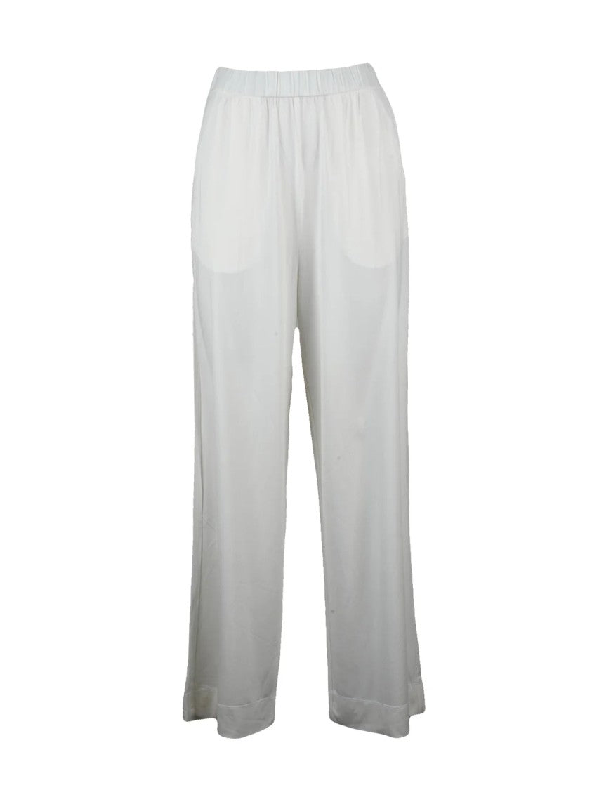 Max Mara White Viscose Trousers