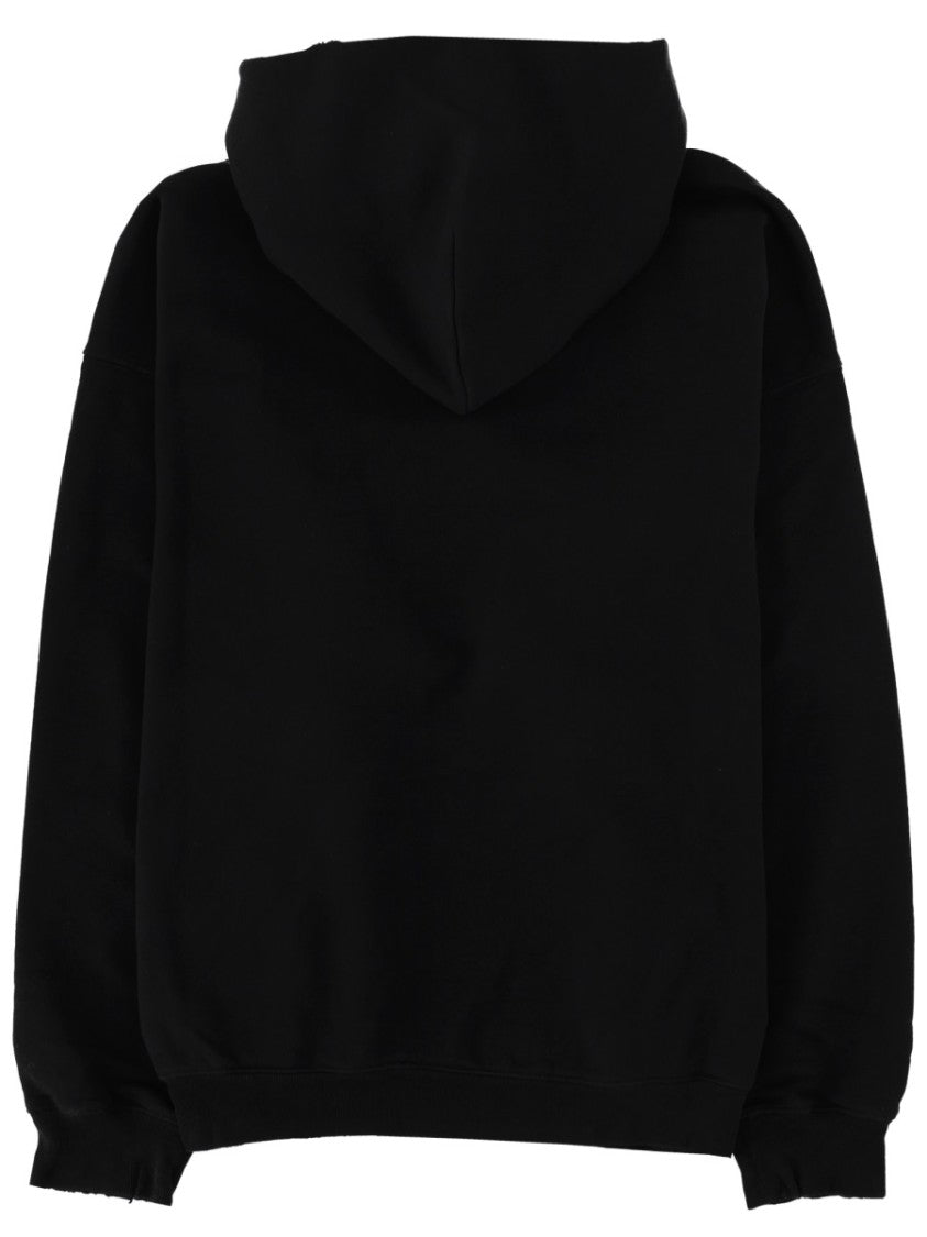 Balenciaga Eiffel Tower Graphic Print Cotton Hoodie