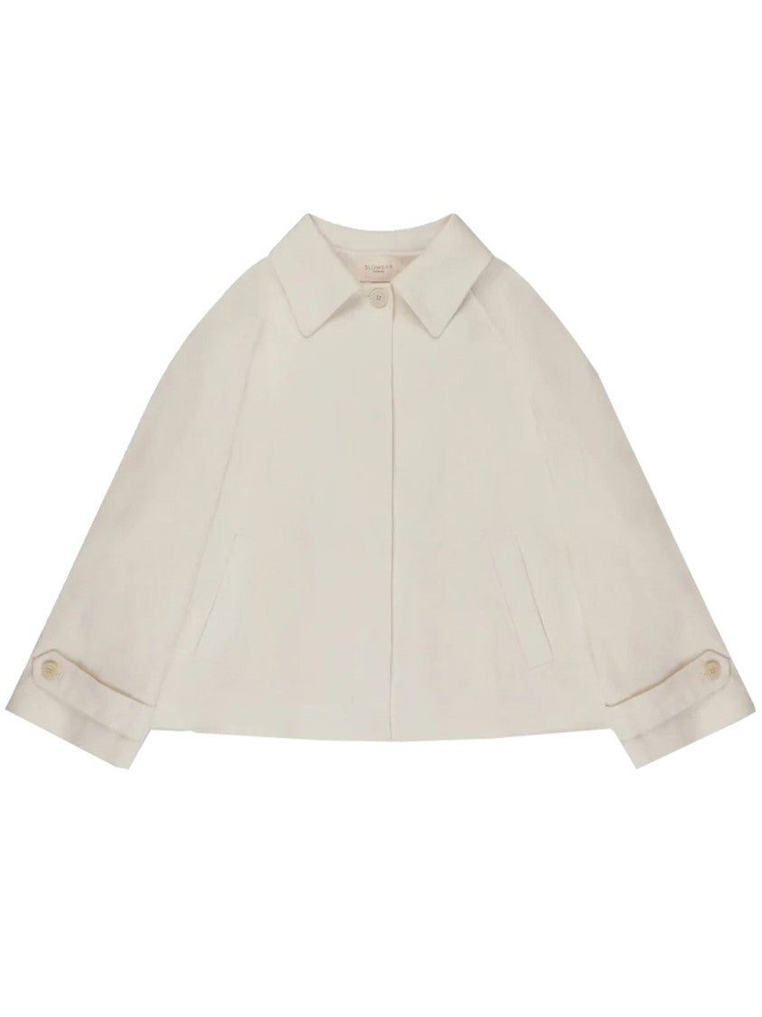 Montedoro Neutral Cropped Cape Style Tailored Outerwear