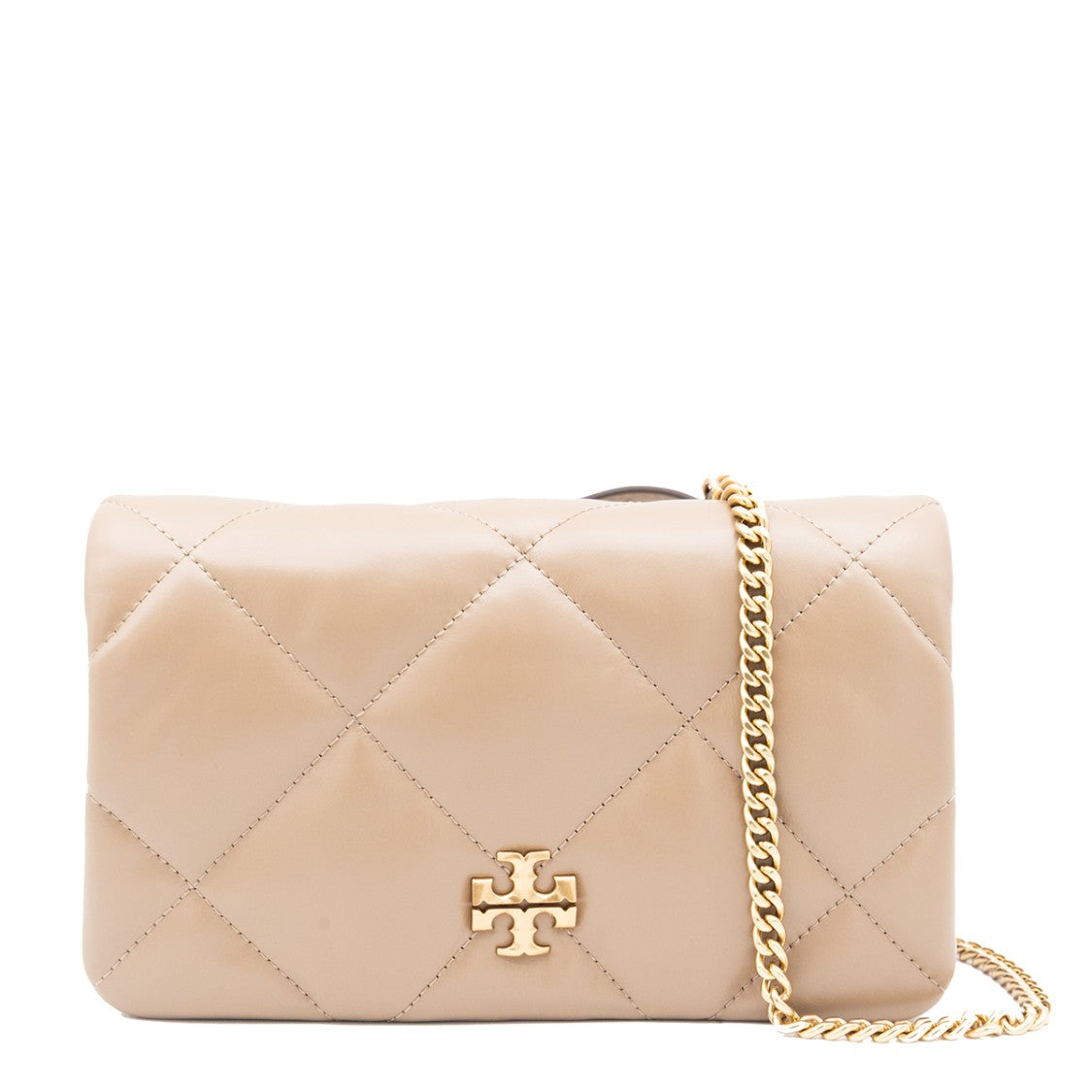 Tory Burch Light Stone Leather Shoulder Bag