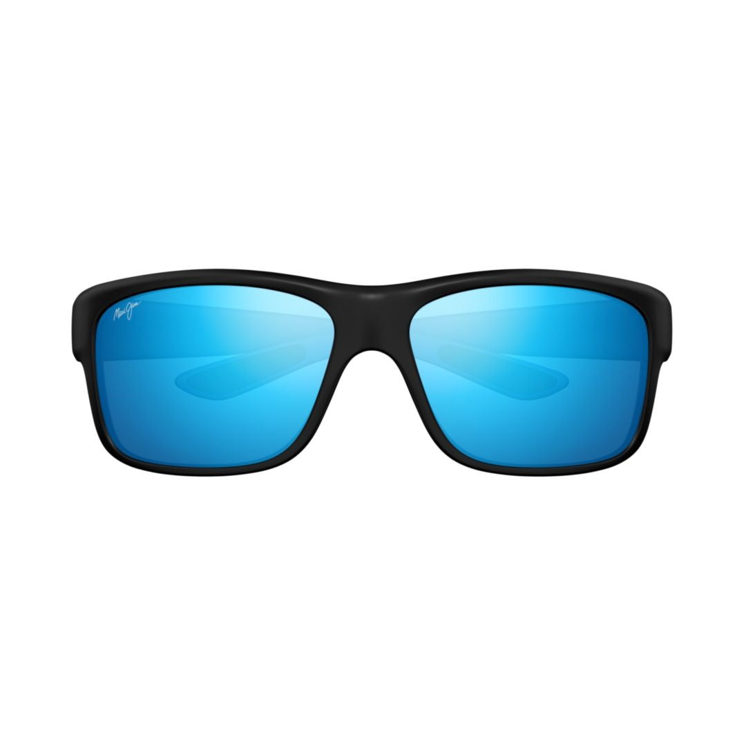 Maui Jim Southern Cross Rectangular Frame Sunglasses With Blue Mirrored Lenses