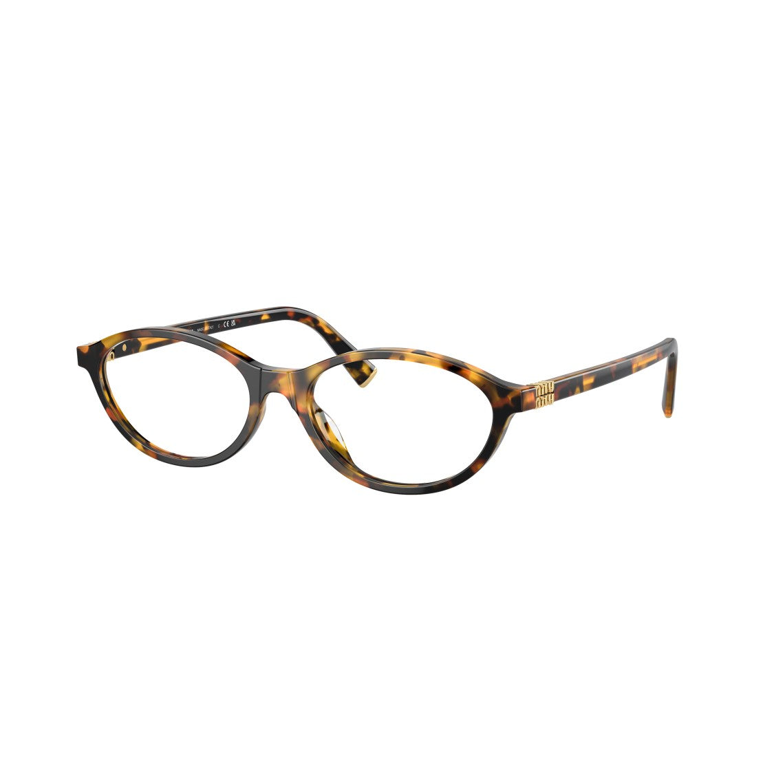 Miu Miu 0Mu 09Xv Tortoiseshell Oval Frame Eyeglasses