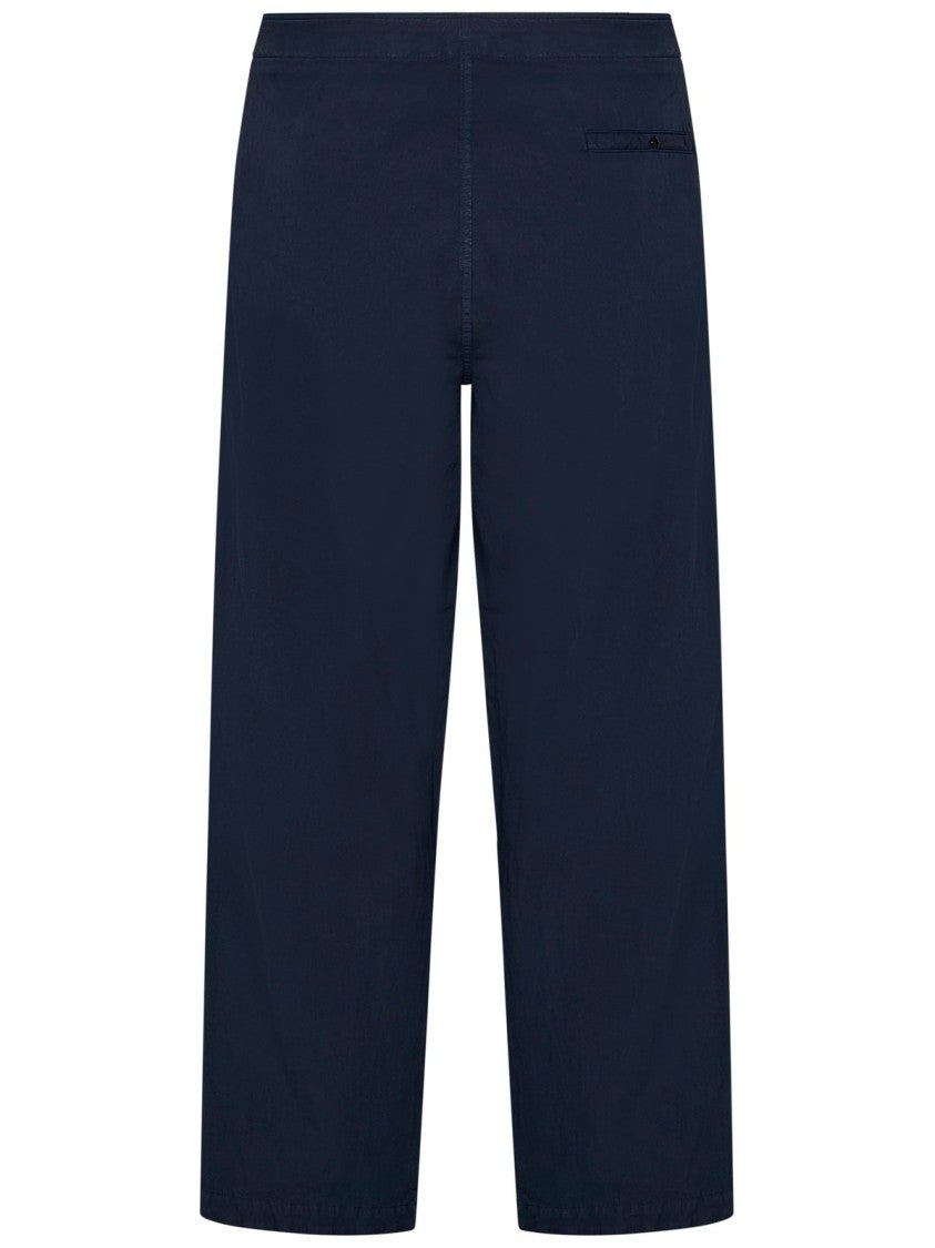 C.P. Company Relaxed Fit Black Cargo Pants With Drawstring Waist And Functional Pockets