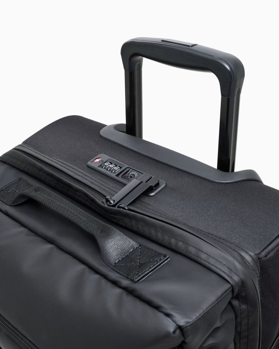 Ea7 Emporio Armani Black Polyestere Trolley With Extendable Handle And Internal Dividers