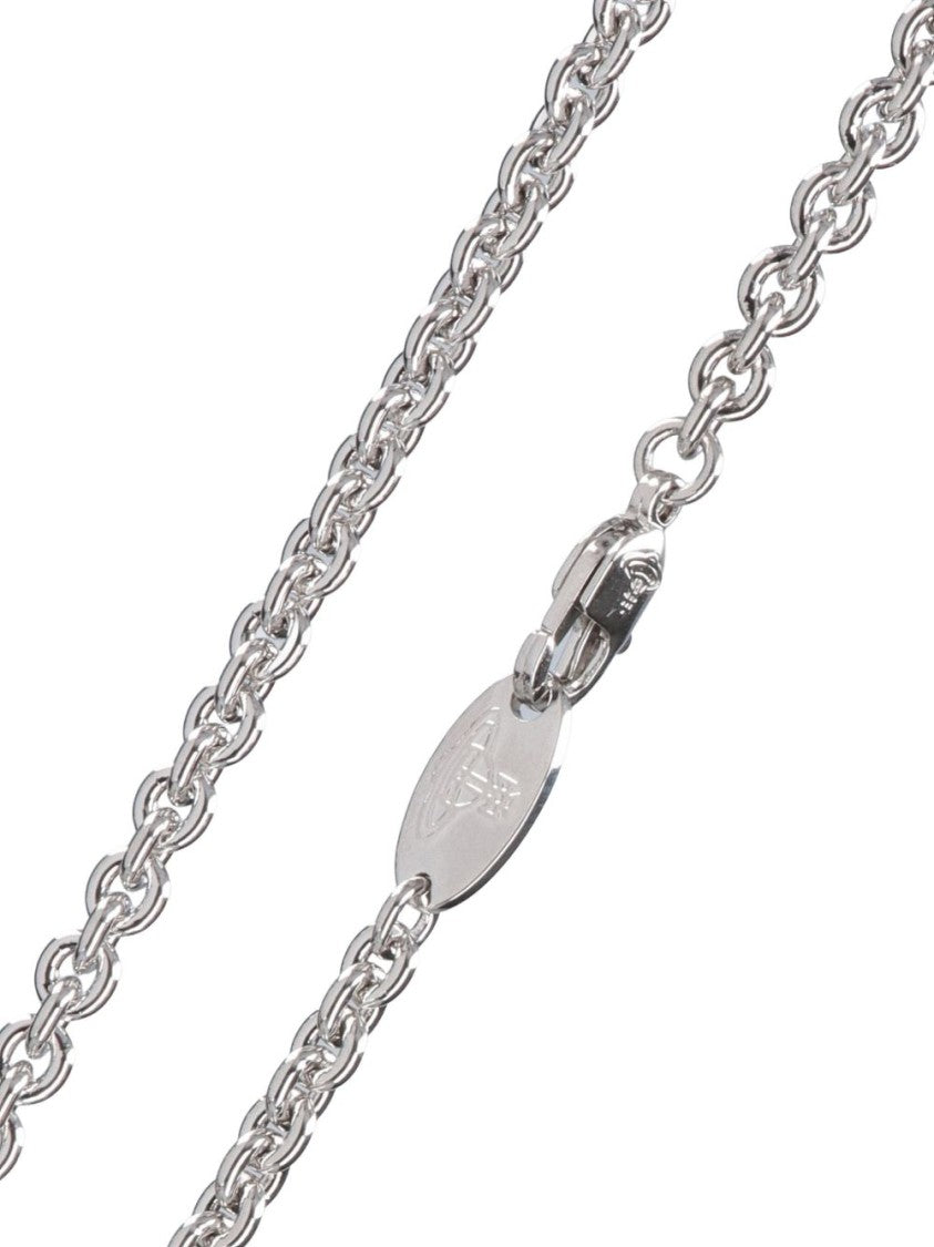 Vivienne Westwood Silver-Tone Chain Necklace With Key And Orb Pendant