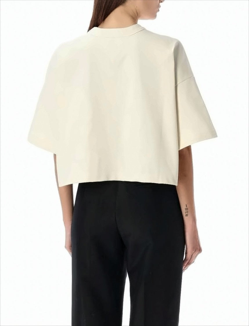 Bottega Veneta Cropped Short-Sleeve Top With Boxy Silhouette And Signature Pocket