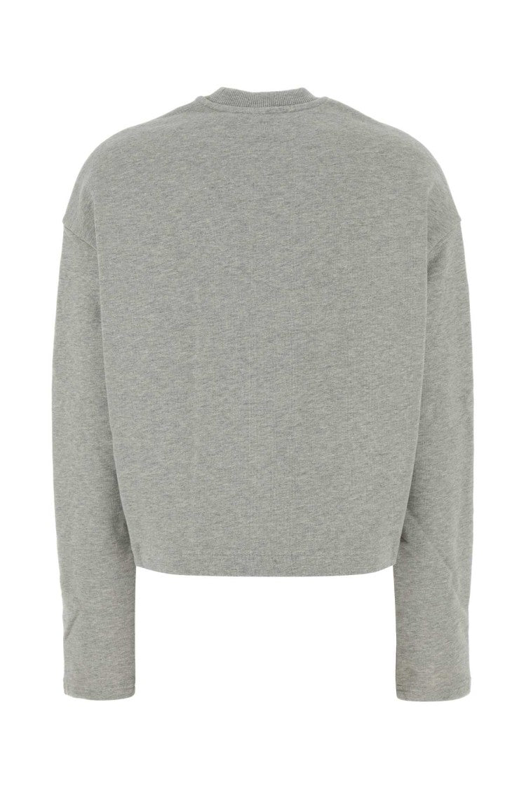 Ami Grey Cotton Sweatshirt