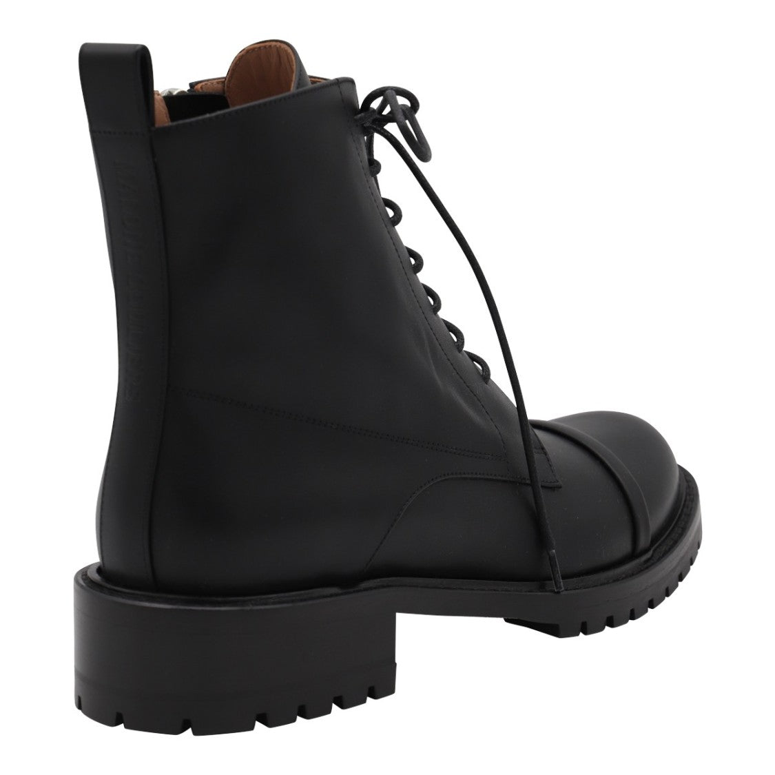 Malone Souliers Smooth Black Leather Lace-Up Boots With Sole