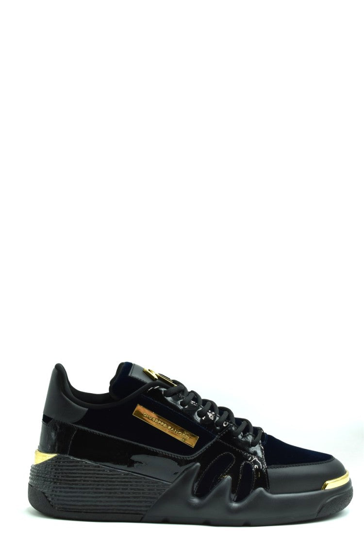 Giuseppe Zanotti Sneakers With Cotton-Polyester Blend And Gold Accents