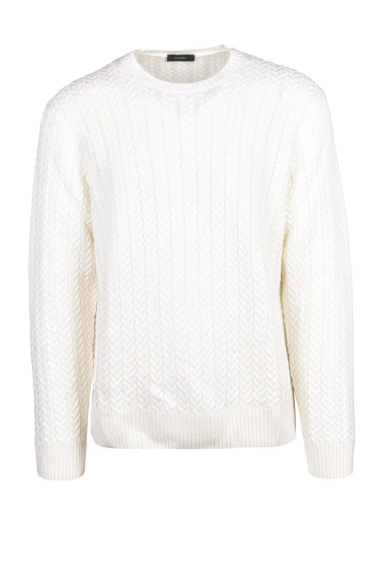 Zanone Crewneck Sweater - White