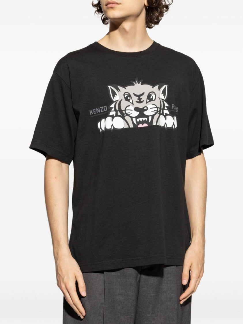 Kenzo Graphic Print Black T-Shirt