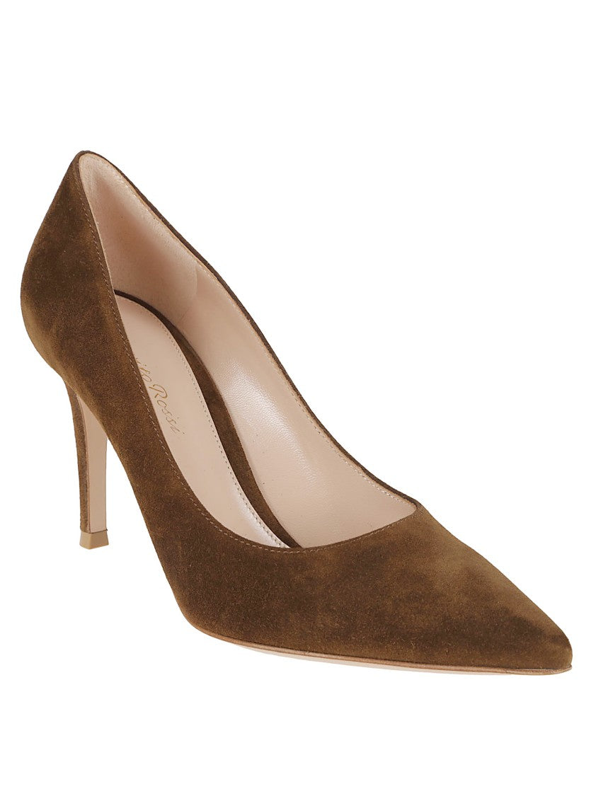 Gianvito Rossi Pointed Toe Suede Pumps