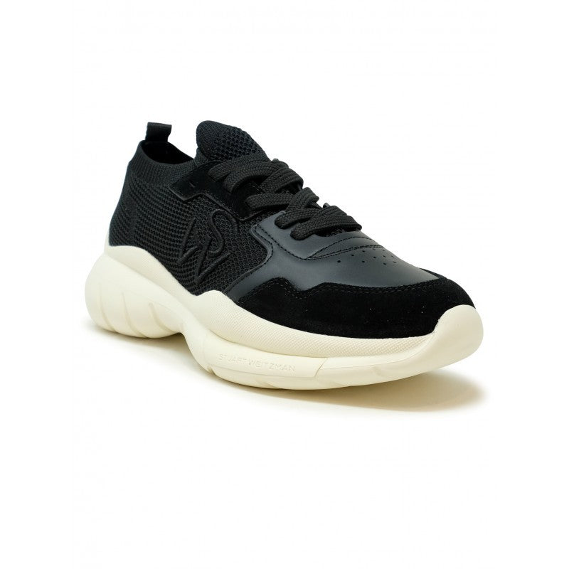 Stuart Weitzman Sh301 Black Calf Leather Sw 5050 Trainers