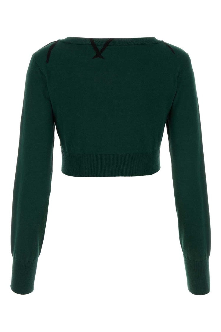 Burberry Bottle Green Cotton Sweater