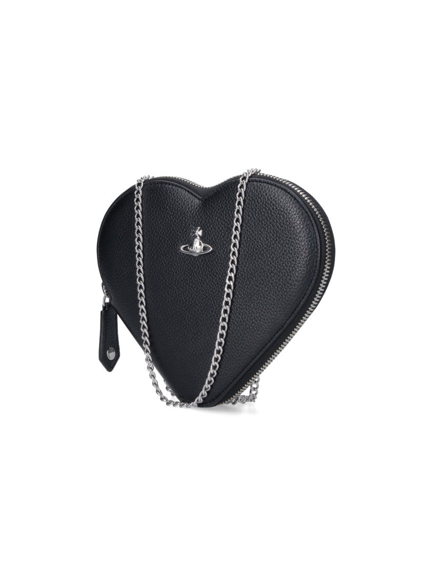 Vivienne Westwood "New Heart" Crossbody Bag – Black