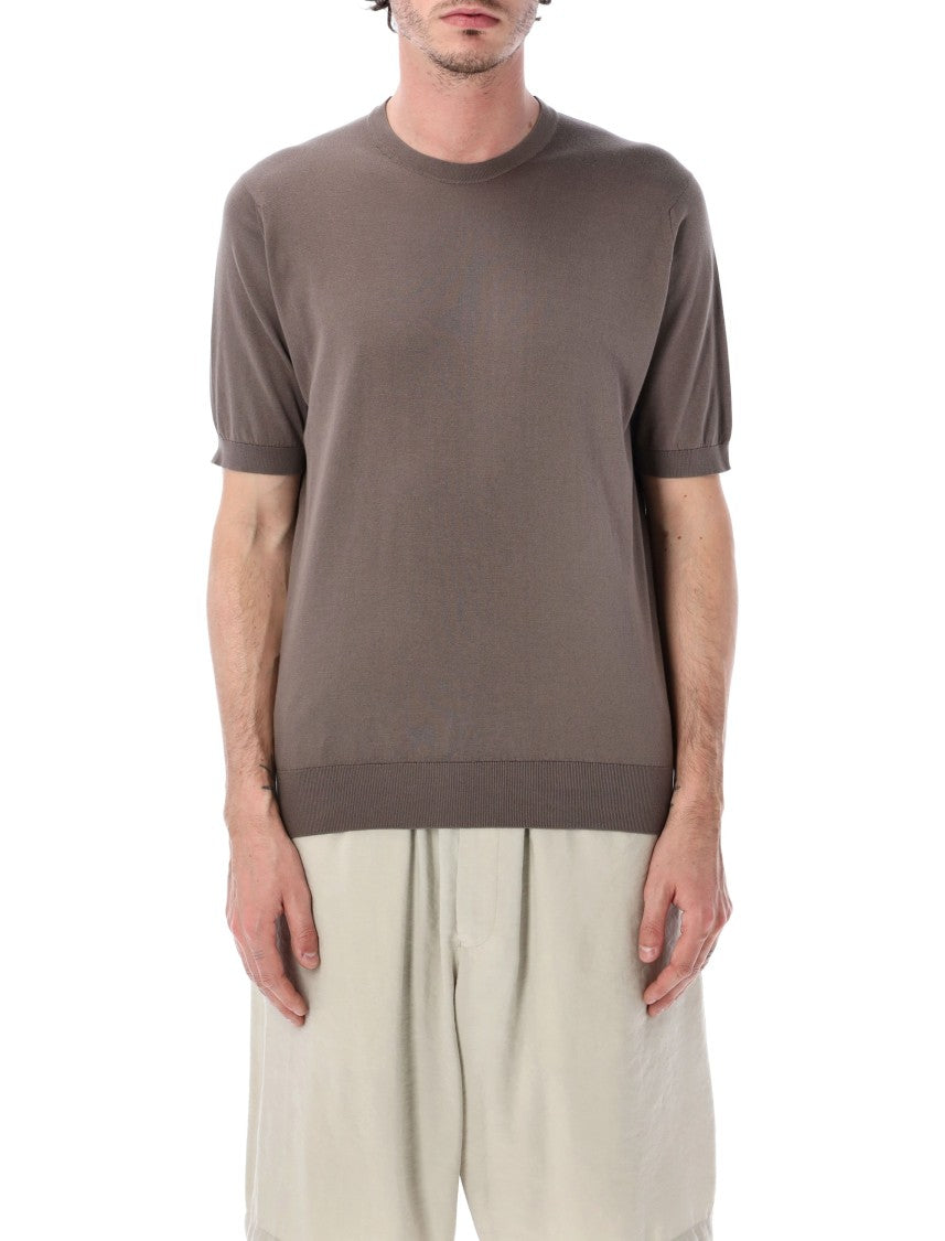 John Smedley Short-Sleeved Crew Neck Tee With Relaxed Fit