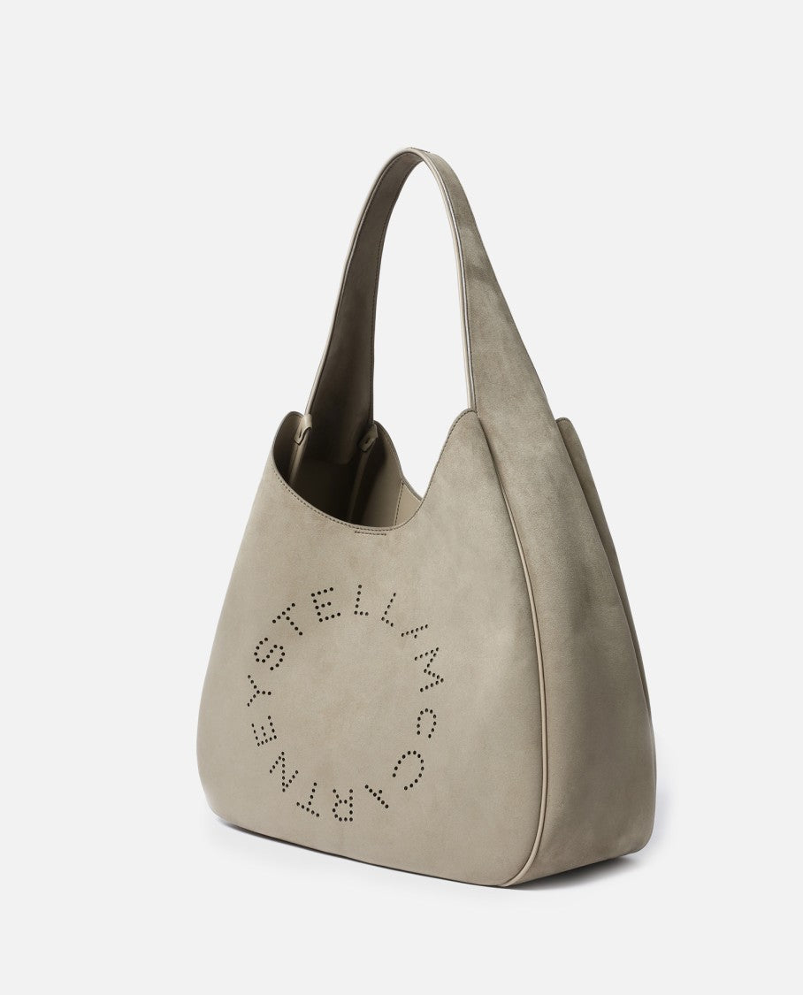 Stella Mccartney Logo Large Hobo Bag Alter Suede