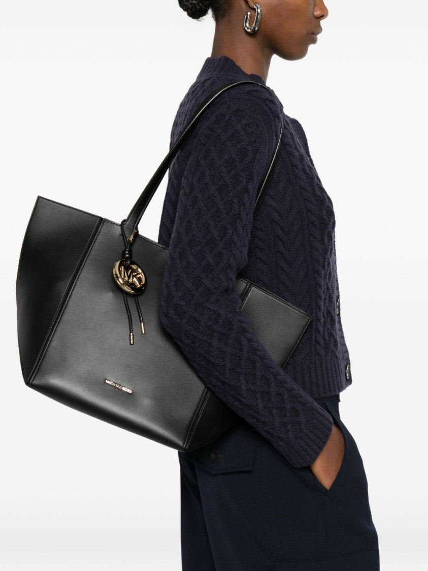 Michael Kors Structured Black Calf Leather Tote Bag