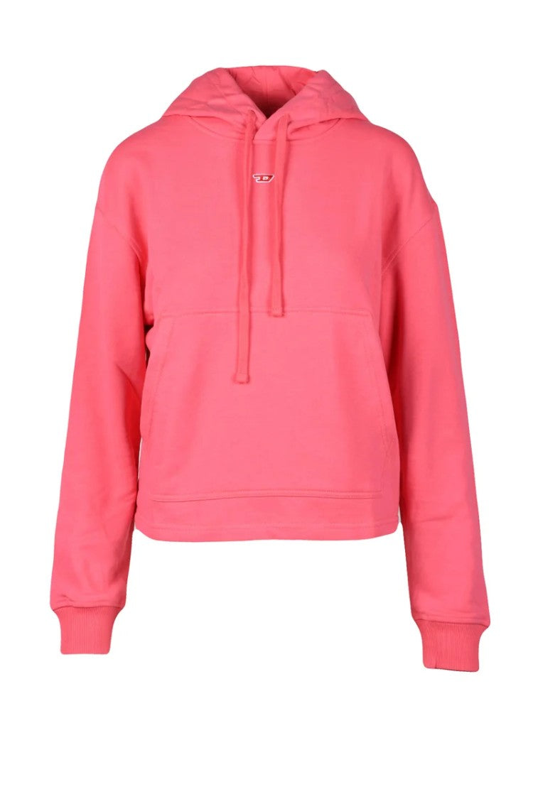 Diesel Essentials Pink Hooded Cotton-Blend Sweatshirt
