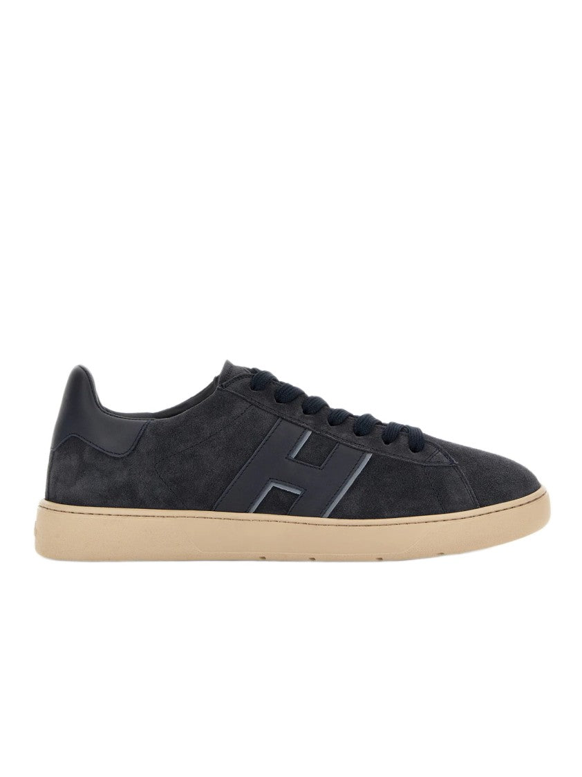 Hogan Low-Top Suede Sneakers With Smooth Leather Accents