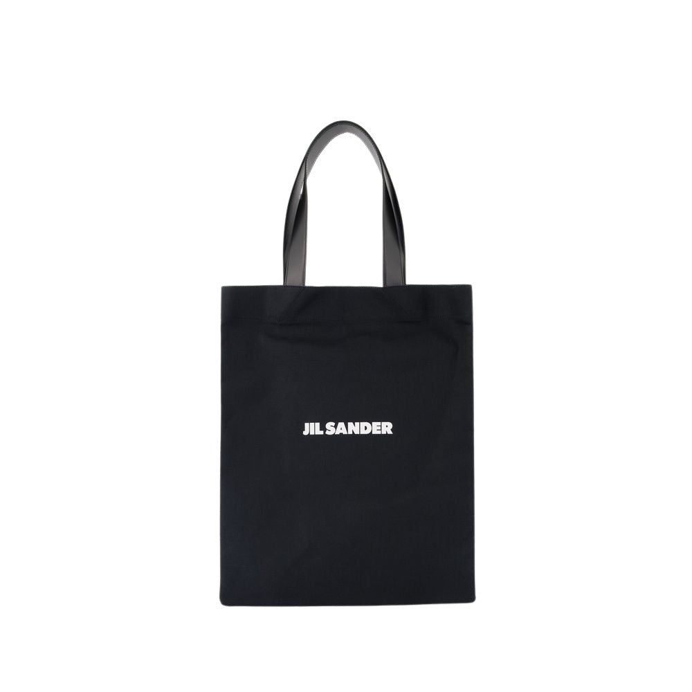 Jil Sander Book Tote Shopper Bag - Cotton - Black