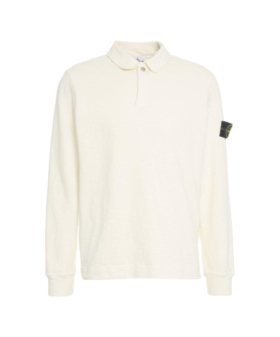 Stone Island Knit Polo With Logo