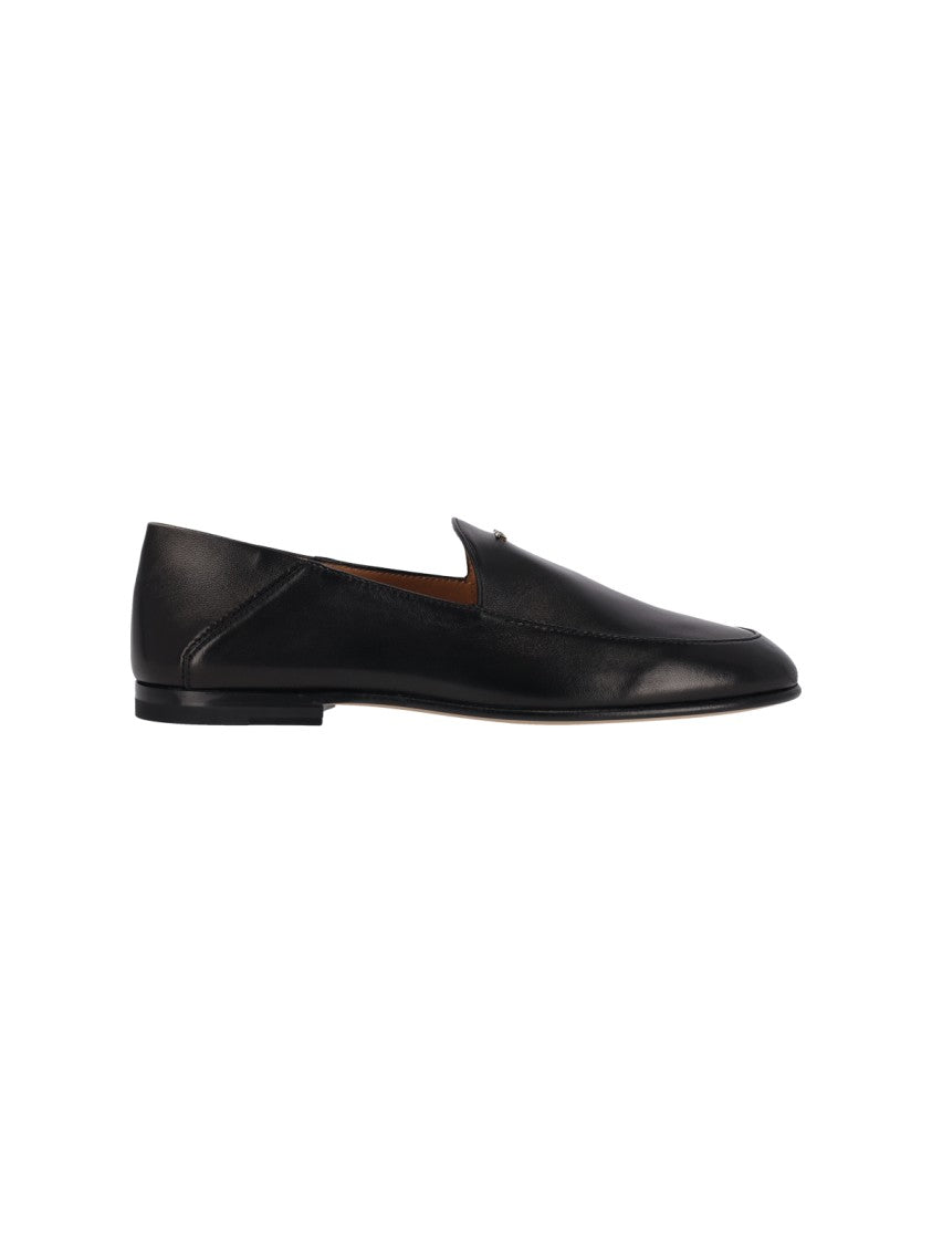 Tod's Black Calf Leather Loafers