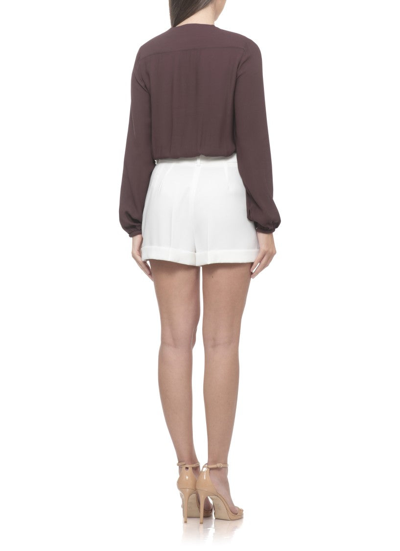 Elisabetta Franchi Brown Chain Detail Viscose Bodysuit