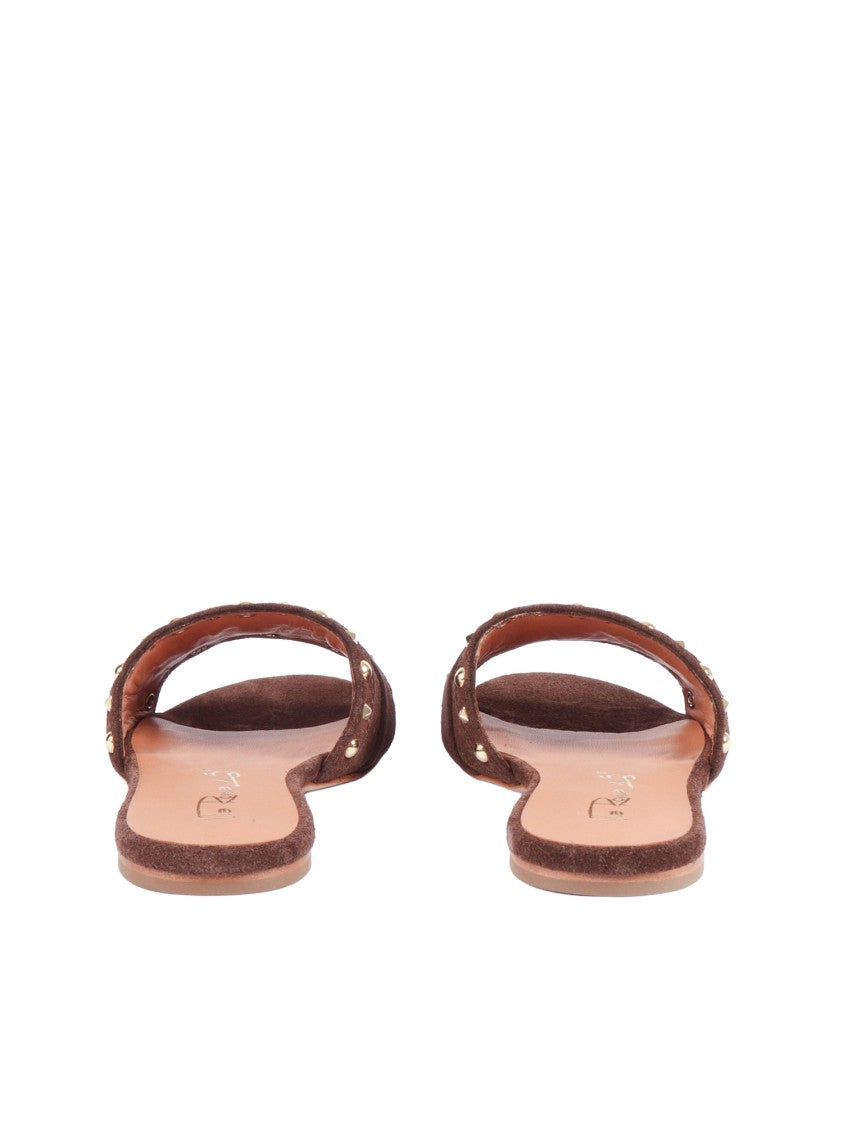 Via Roma 15 Ciabatta Ball Studded Slide Sandals