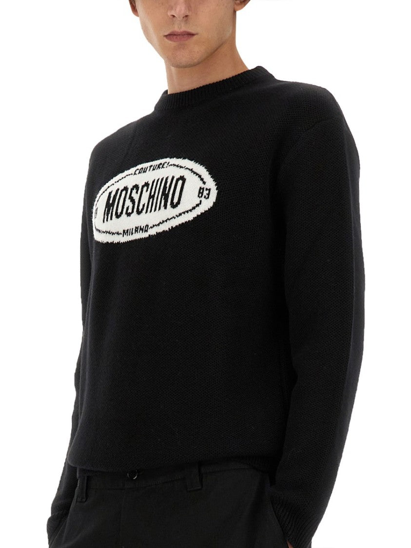 Moschino Virgin Wool Jersey With Front Logo