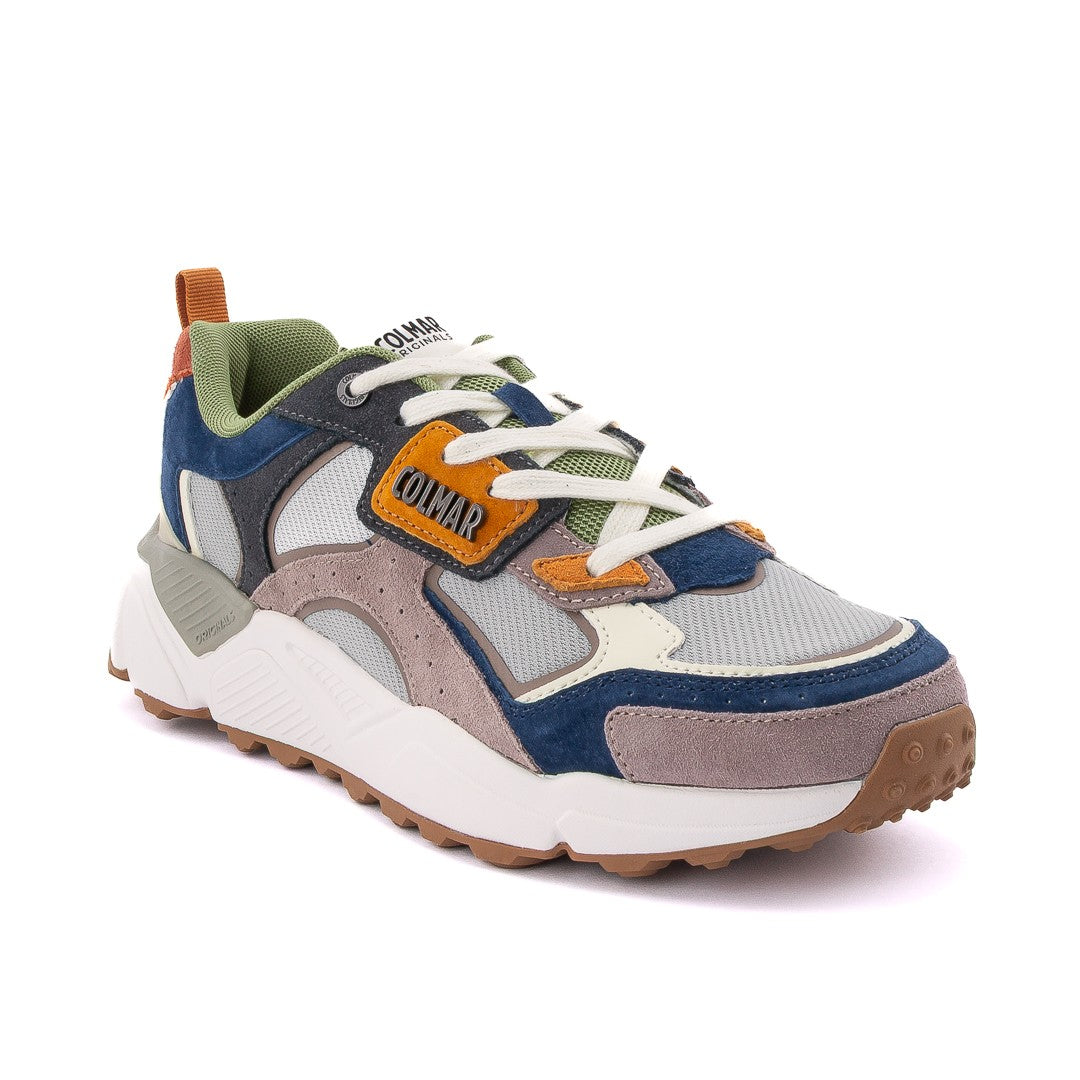 Colmar Originals Lightweight Grey Sneakers With Suede Accents