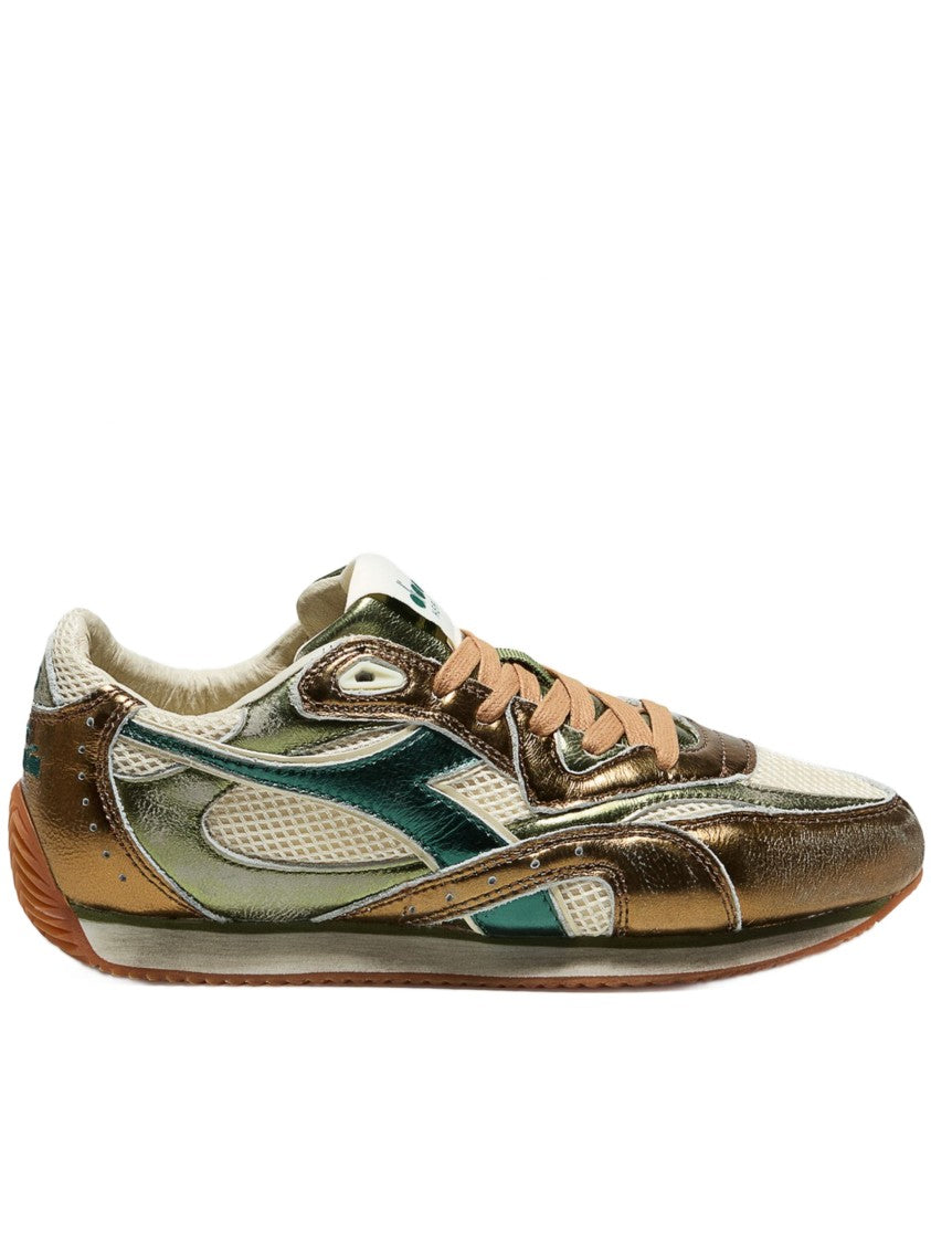 Diadora Retrospective Metallic Overlay Low-Profile Sneakers