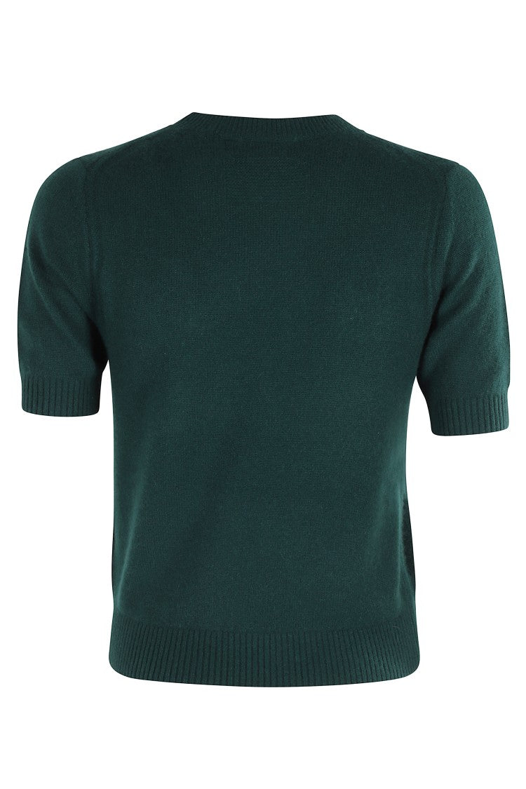 Guest In Residence Fitted Short-Sleeved Cashmere Sweater Tee With Classic Crew Neck